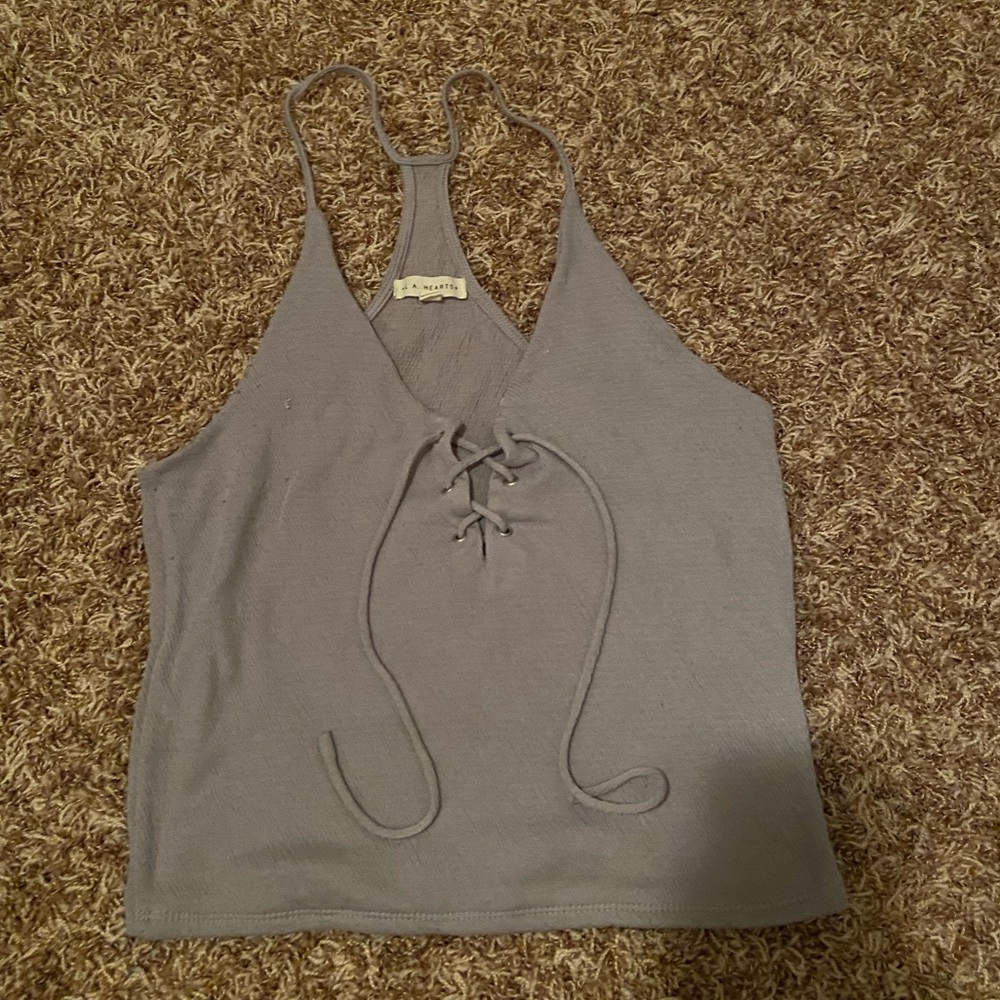 PacSun Lavender Tie Front Tank